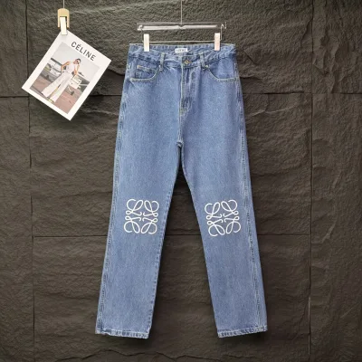 Loewe Jeans replica 1:1 Blue Washed Logo Ben Perfekt L??sa