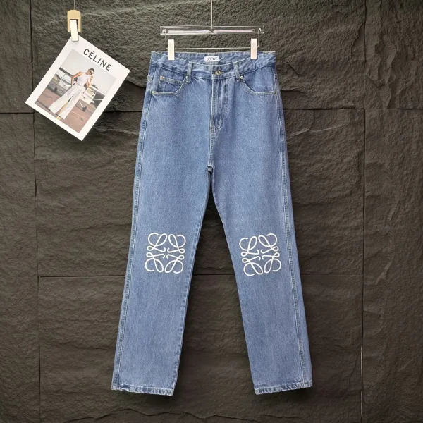 Loewe Jeans replica 1:1 Blue Washed Logo Ben Perfekt L??sa