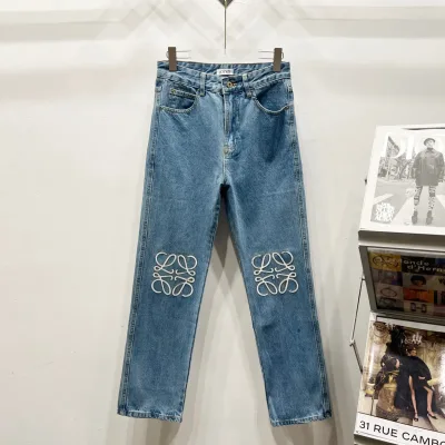 Loewe Jeans replika super klon Blue Washed Logo Ben Perfekt