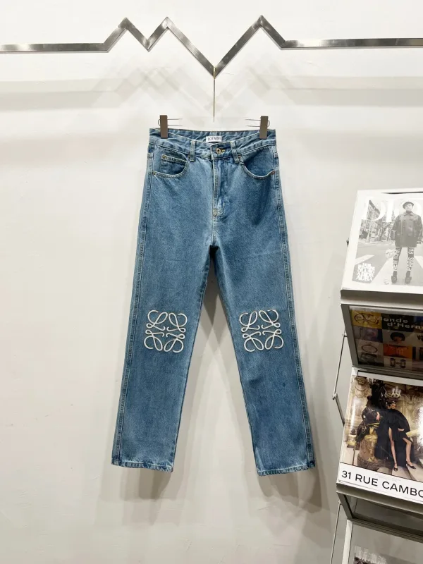 Loewe Jeans replika super klon Blue Washed Logo Ben Perfekt