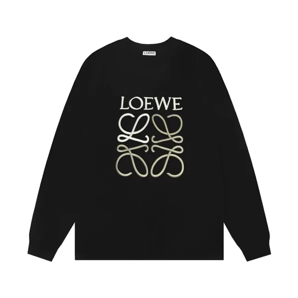Loewe l?£¤ng?¡èrmade replika superklon svart bomullsbroderad logotyp