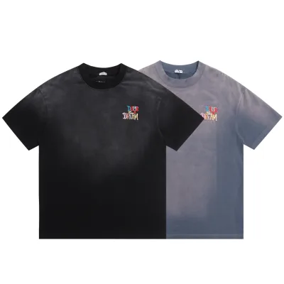 Loewe kortärmad skjorta replika 1:1 Cotton Embroidery Summer Official