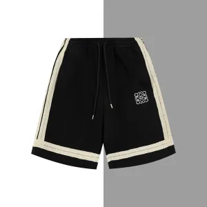 Loewe Shorts replika lyx Black Cotton Brodered Classic 150g Web