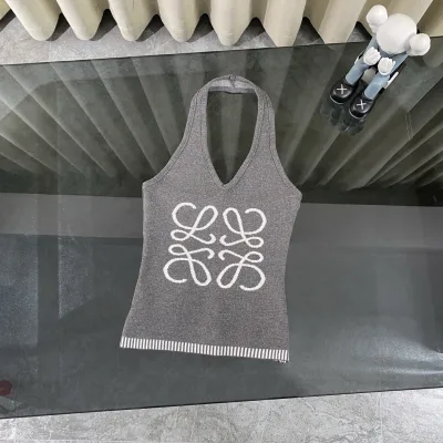 Loewe Ärmlös replika superklon Blue Grey Summer Halter Neck