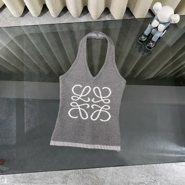 Loewe Ärmlös replika superklon Blue Grey Summer Halter Neck