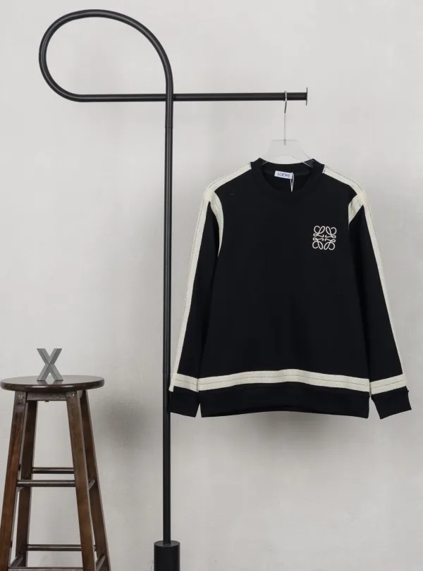 Loewe Hoodie replica 1:1 Black Cotton Logo Brodery No Xb