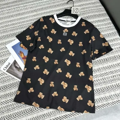 Loewe Women Shirt replica super clone Black Graphic Is Ss