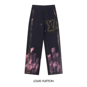 Louis Vuitton Casual Pants replica super clone Black Fit Lv