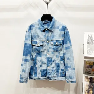 Louis Vuitton Jacka replica super clone 2002 Blue Denim Washed