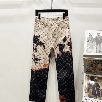 Louis Vuitton Jeans replika 1:1 Black Gradient Streetwear In Arrival