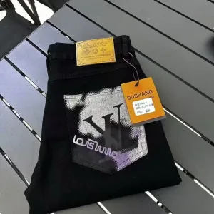 Louis Vuitton Jeans replica 1:1 Cotton Denim Washed Jin As