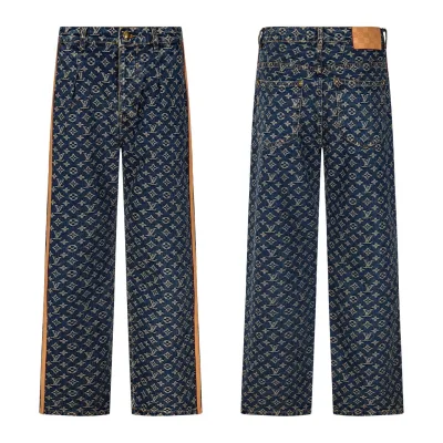 Louis Vuitton Jeans replica super clone 1:1 Blue Cotton Denim