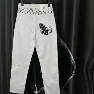 Louis Vuitton Jeans replica super clone 1:1 Cotton Denim Washed