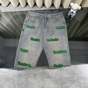 Louis Vuitton Jeans replika super klon Blue Denim Bomull Personlig