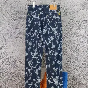 Louis Vuitton Jeans replika super klon bomull Denim Monogram Logotyp