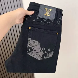 Louis Vuitton Jeans replika super klon Cotton Denim Washed Jin