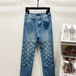 Louis Vuitton Jeans replika super klon Denim Logo Ankomst Lv