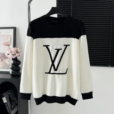 Louis Vuitton Shirt replica 1:1 Knit Logo Lv Fabric Is