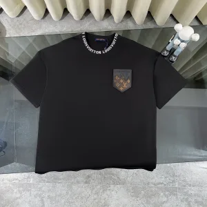 Louis Vuitton kortärmad replika superklon lyx Svart Vit