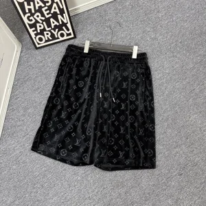 Louis Vuitton Shorts replika lyx Svart Logotyp Chic Tyg Alla