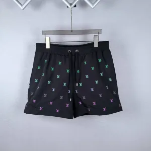 Louis Vuitton Shorts replika lyxiga bomull Nylon Gradient broderat tyg