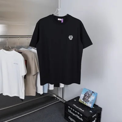 Lululemon Short Sleeves replika 1:1 bomullstryckt logotyp Casual Or
