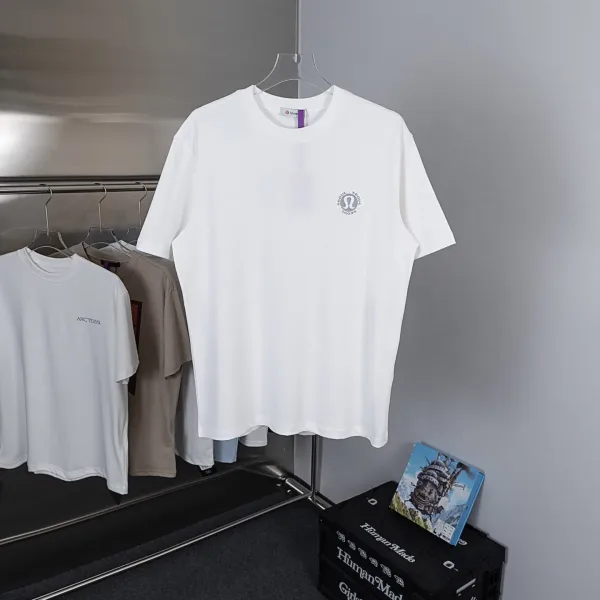 Lululemon kort?¡èrmad replika 1:1 lyxig bomullstryckt logotyp Casual