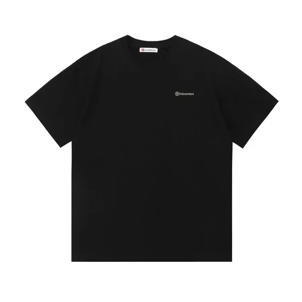 Lululemon Short Sleeves replica luxury 1:1 Black Cotton Logo 3d