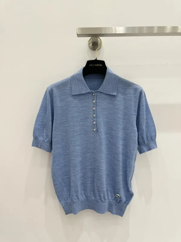 Lv Kvinnor Kortärmad Skjorta replika super klon Polo Diamond