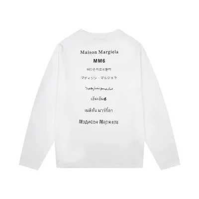 Maison Margiela Långärmad replika lyx 1:1 Svart Vit Bomull