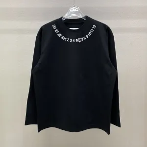 Maison Margiela Långärmad replika lyx Svart Vit Höst Vinter