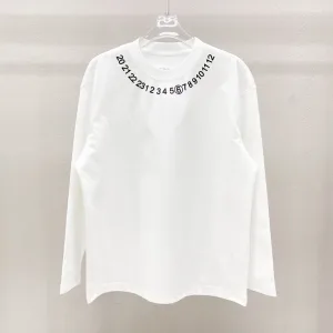 Maison Margiela Långärmad replika lyx Svart Vit Höst Vinter