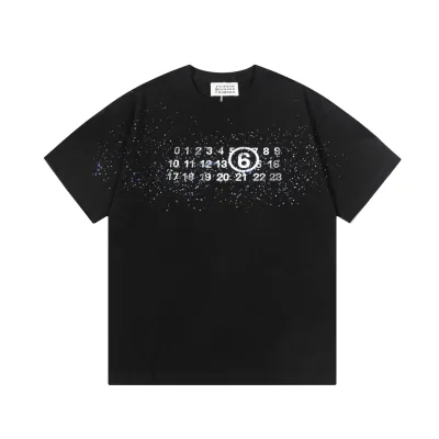 Margiela Short Sleeves replika lyx super clone Black Vintage Washed