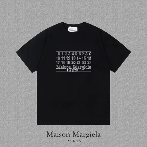 Margiela Short Sleeves replika lyx super clone Black White Logo