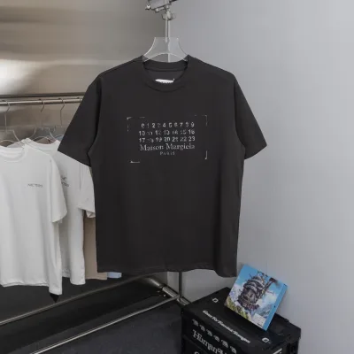 Margiela Short Sleeves replika lyx super clone Cotton Distressed Washed
