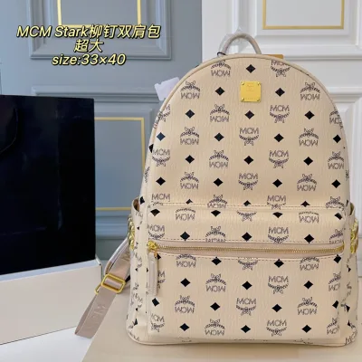 Mcm Rucksack Replik Luxus Braun Extra Groß Unboxed Größe Stark