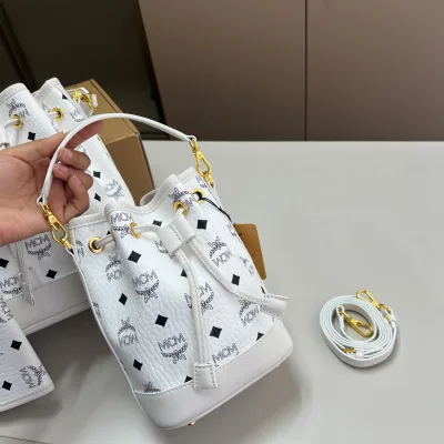Mcm Bucket Bag Replik 1:1 Luxus Casual Small Drawstring Clean