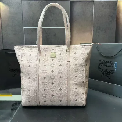 Mcm Women Dress replica super clone Black Leather It Tote