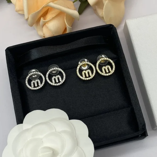 Miu ??rh?¡èngen replika 1:1 Guld Miumiu Platinum