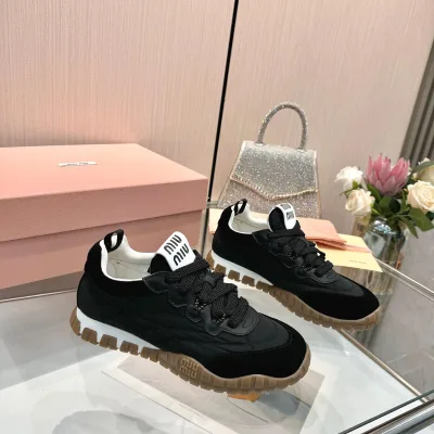 Miu Sneakers Replik 1:1 Canvas Wildleder Vintage Casual Modern 5cm