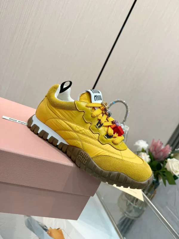 Miu Sneakers Replik Super Klon Canvas Wildleder Vintage Casual Modern
