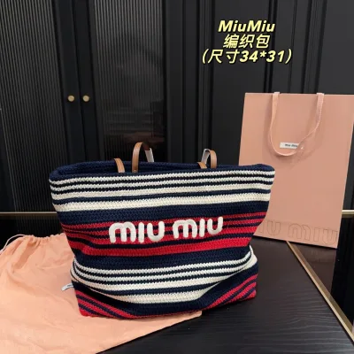 Miu Strohtasche Replik 1:1 Woven Love Bags Re Must