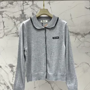 Miu Women Shirt replica 1:1 Knit It Vibe Doll Collar