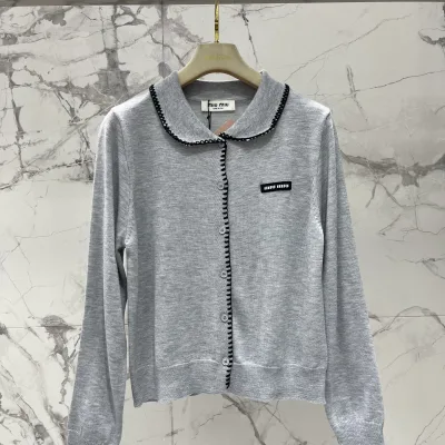Miu Women Shirt replica 1:1 Knit It Vibe Doll Collar