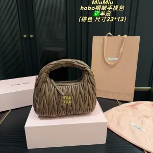 Miumiu Kvinnor Klänning replica super clone Fårskinn Kohud Retro It
