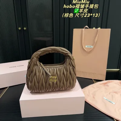 Miumiu Kvinnor Klänning replica super clone Fårskinn Kohud Retro It