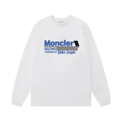 Moncler l?£¤ng?¡èrmad replika lyx bl?£¤ vit bomull monogram logotyp