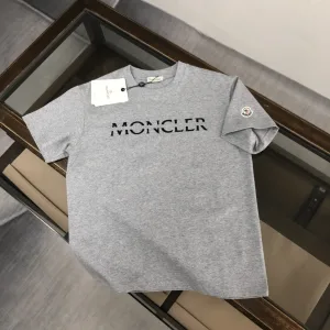 Moncler kortärmad replika lyx 1:1 Svart Vit Snygga män