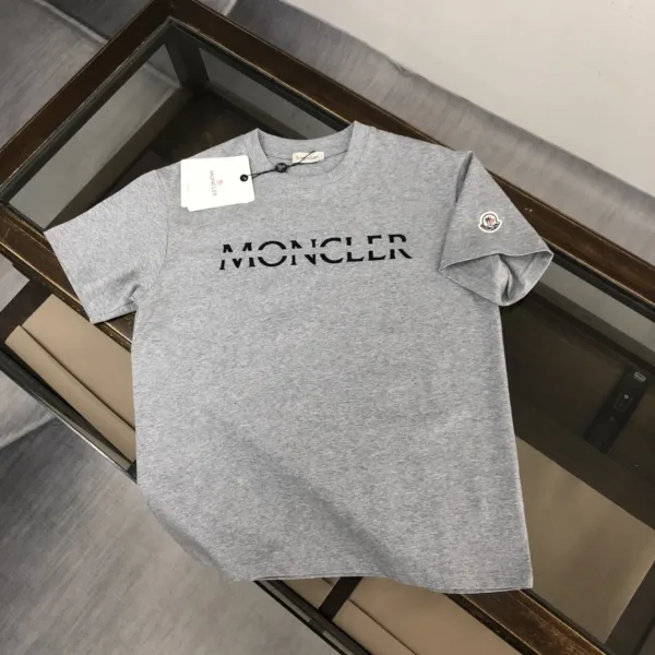 Moncler kortärmad replika lyx 1:1 Svart Vit Snygga män