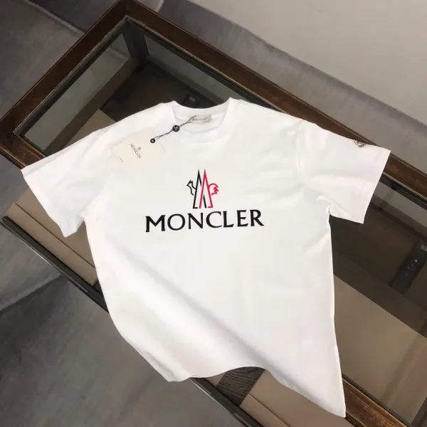 Moncler Kortärmad replika lyx Svart Vit Monogram Passform Bekväm